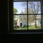 
Children's Church through a sanctuary window